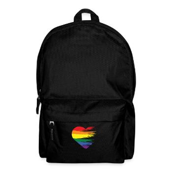 Arc-en-ciel égalité des droits cardiaques cadeau - Sac à dos - noir - Devant