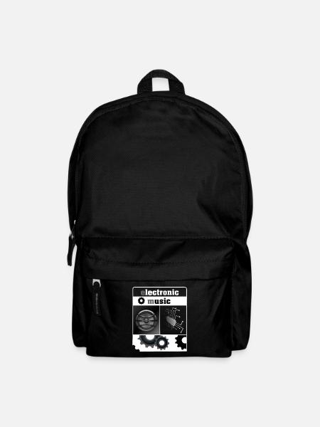 Electronic Music - Shirt - Gift - Backpack - black