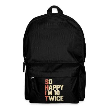 20. Geburtstag Geschenk 20 Jahre Geburtstagsspruch - Rucksack - Schwarz - Vorne