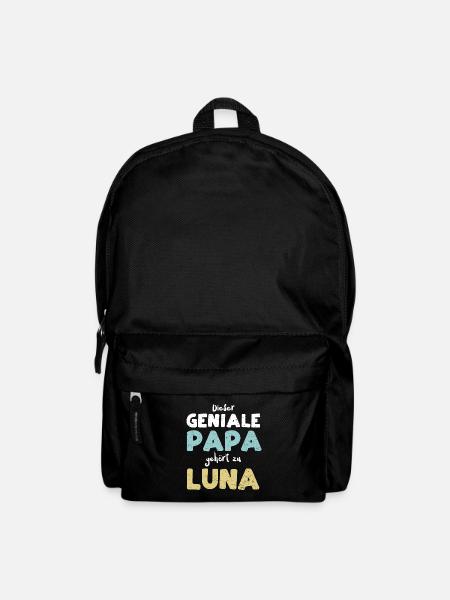 Dieser Geniale Papa Gehört Zu Luna - Rucksack - Schwarz