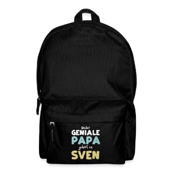 Dieser Geniale Papa Gehört Zu Sven - Rucksack - Schwarz - Vorne