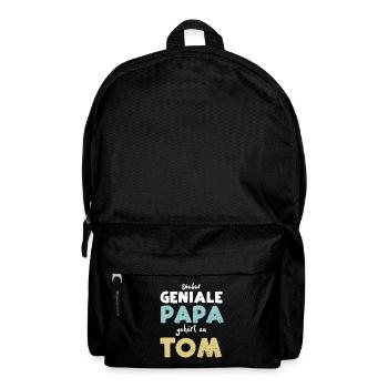 Dieser Geniale Papa Gehört Zu Tom - Rucksack - Schwarz - Vorne