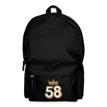 58 Zahl Krone - Rucksack - Schwarz - Vorne