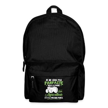 Pas parfaite mais la femme d'un agriculteur - Sac à dos - noir - Devant