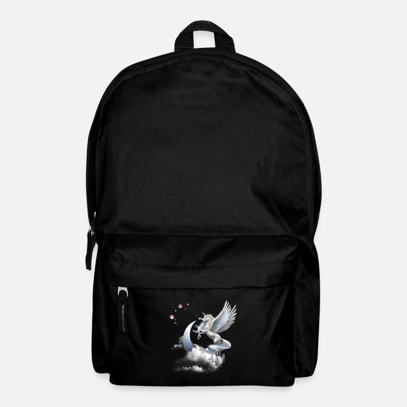 Einhorn oder Pegasus Fliegendes Pferd - Rucksack - Schwarz