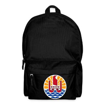 Nationalwappen von Französisch-Polynesien - Rucksack - Schwarz - Vorne