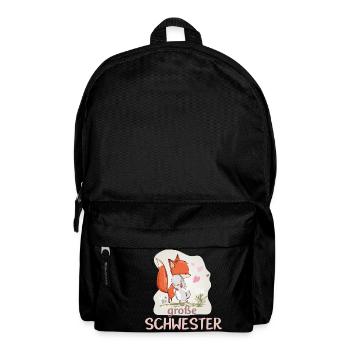 big sister unicorn fox bunny hug - Backpack - black - Front