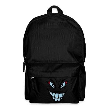 psychopath verrueckt clown joker grinsen mund fres - Rucksack - Schwarz - Vorne