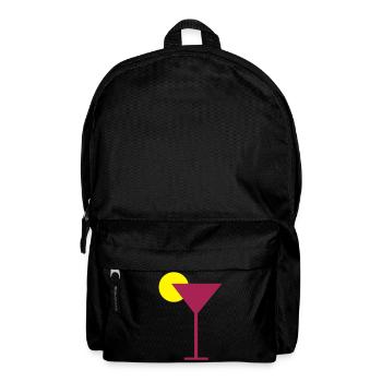 Cocktail glass - Backpack - black - Front