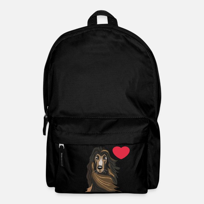 Afghanischer Windhund, Afghane - Rucksack - Schwarz