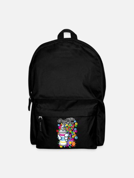 Graffiti Cartoon-Stil - Rucksack - Schwarz