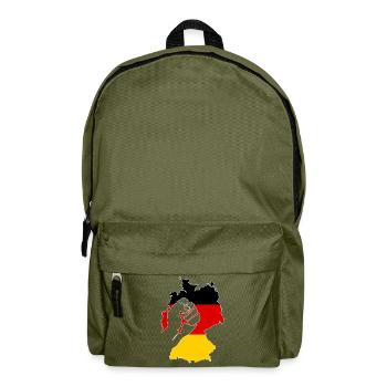 Germany FRG flag Federal Republic gift Ger - Backpack - olive green - Front