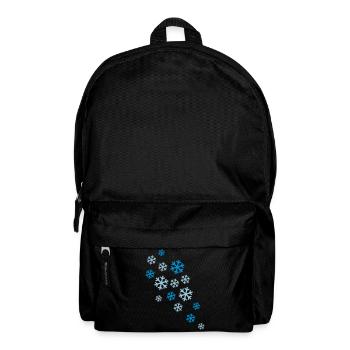 schneeflocken schnee winter - Rucksack - Schwarz - Vorne
