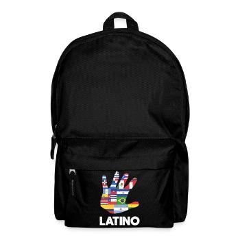 Latino Latin America Flags White - Backpack - black - Front