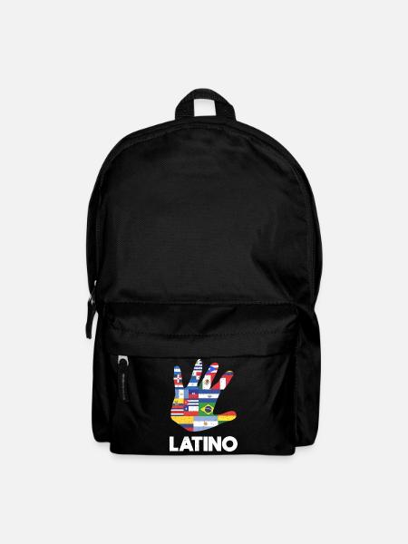 Latino Amérique latine Drapeaux Blanc - Sac à dos - noir