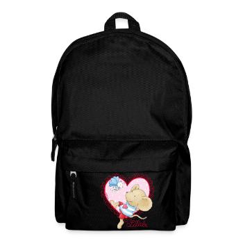 Lillebi_cœur_rose - Sac à dos - noir - Devant