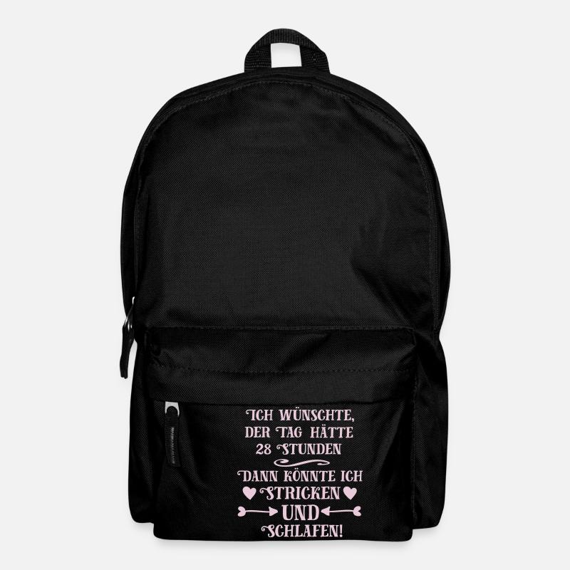 Stricken und Schlafen - Rucksack - Schwarz