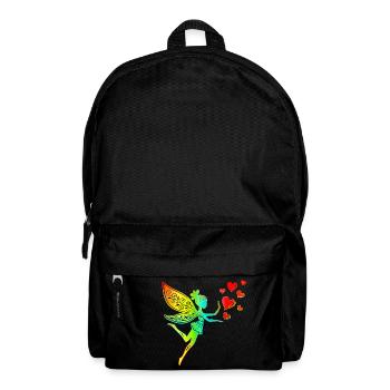 Fee Elfe Herzen Valentinstag Geschenkidee Liebe - Rucksack - Schwarz - Vorne