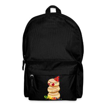 beignets de carnaval drôle avec la bouche de baisers et alaaf - Sac à dos - noir - Devant