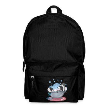 Waschbär in der Badewanne - Rucksack - Schwarz - Vorne