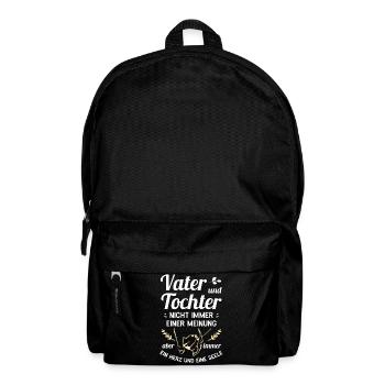 Vater und Tochter - Ein Herz und eine Seele - Rucksack - Schwarz - Vorne