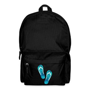 Flip flops yoga summer beach vacation - Backpack - black - Front