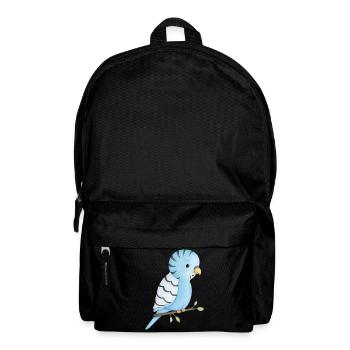 niedlicher Wellensittich Vogel - Rucksack - Schwarz - Vorne