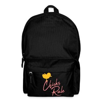 Chicks Rule cute little bird - Backpack - black - Front