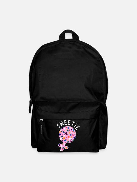 Süßigkeiten Nachspeise Naschen Süß Spruch - Rucksack - Schwarz