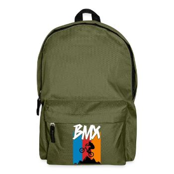 BMX / Bmx Bike / Vélo / Cadeau / Cyclist - Sac à dos - vert olive - Devant