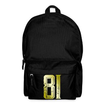 81 Zahl Symbol - Rucksack - Schwarz - Vorne