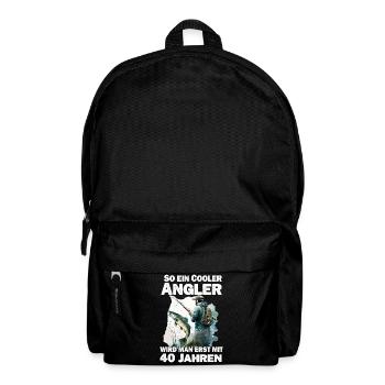 40 Geburtstag Angler Angeln 40 Jahre Spruch - Rucksack - Schwarz - Vorne