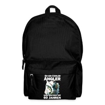 Angler 60 Geburtstag Angeln Spruch - Rucksack - Schwarz - Vorne