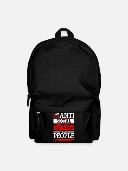 Hass Menschenhasser - Rucksack - Schwarz