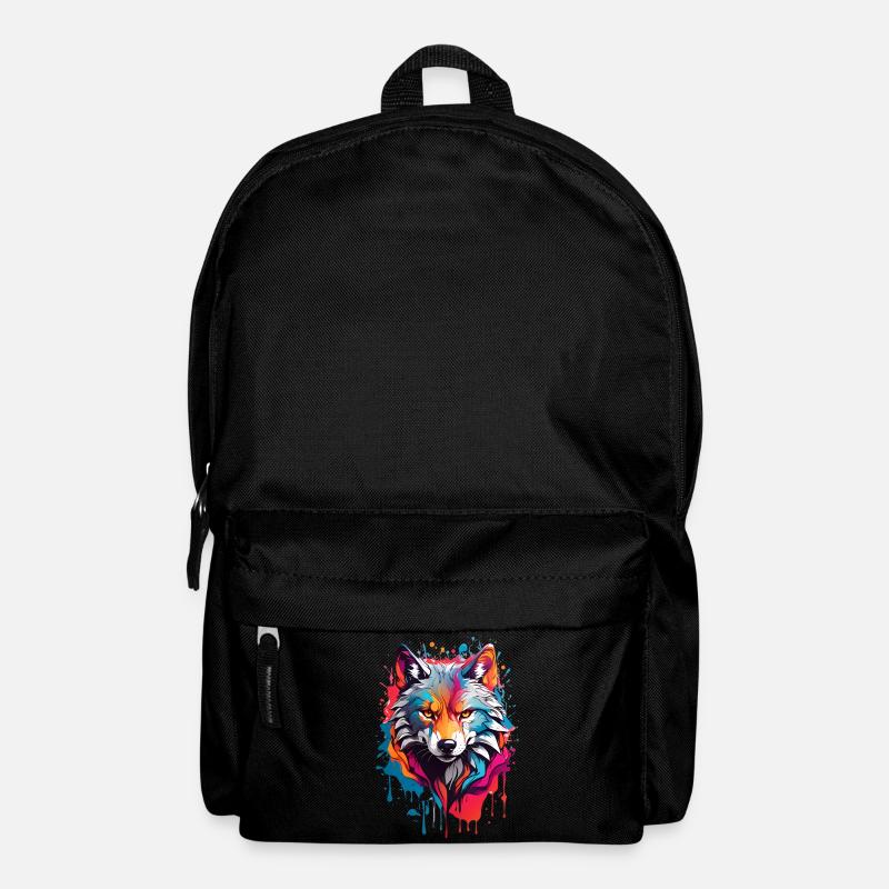 Coole Wolf - Rucksack - Schwarz