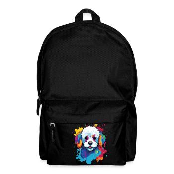 A dog portrait of the Bichon pop art breed - Backpack - black - Front