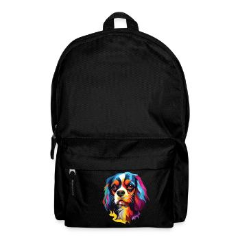 Dog cavalier king charles Spaniel pop art - Backpack - black - Front