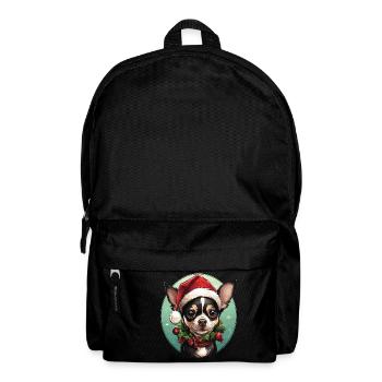 Ein Chihuahua-Hund feiert Weihnachten - Rucksack - Schwarz - Vorne