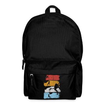 Silhouette des rayures de surf - Sac à dos - noir - Devant