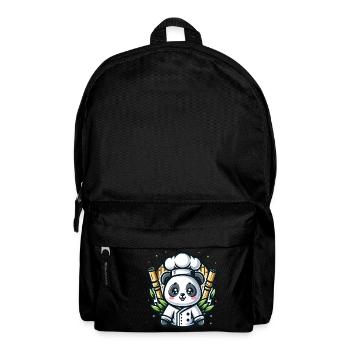 Kawaii Bamboo Panda Chef - Backpack - black - Front