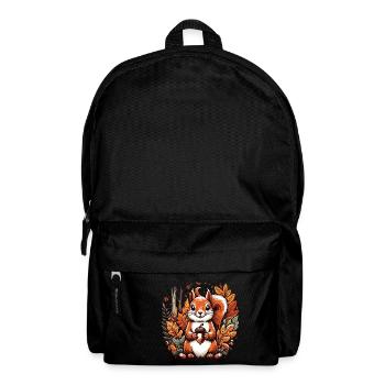 Kawaii Squirrel in an Autumn Forest - Backpack - black - Front