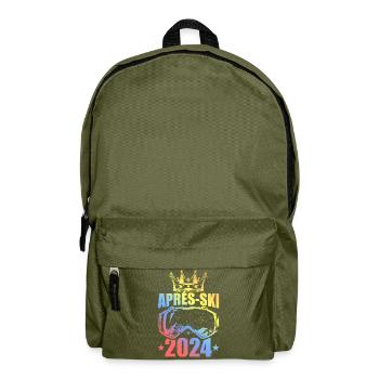 Après Ski 2024 Mountains Saying Colorful - Backpack - olive green - Front