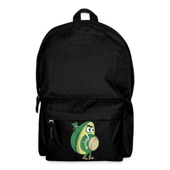funny avocado hiking nature forest icon icon - Backpack - black - Front