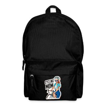 Radfahren Mama Empowerment Aufkleber - Rucksack - Schwarz - Vorne