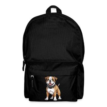 Bulldog Hund Tier - Rucksack - Schwarz - Vorne