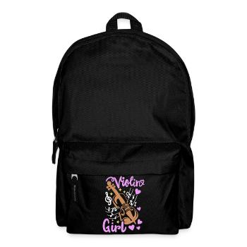 Geige Geigenspielerin - Rucksack - Schwarz - Vorne
