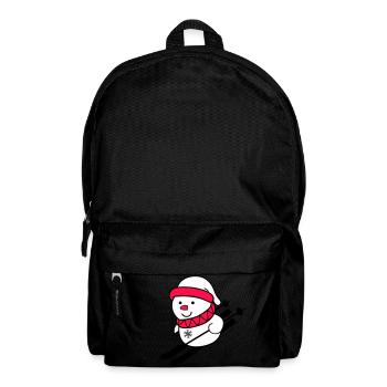 ski fahrer schneemann 02 - Rucksack - Schwarz - Vorne