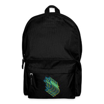 Retro Vintage Katze Katzen 80er 90er - Rucksack - Schwarz - Vorne