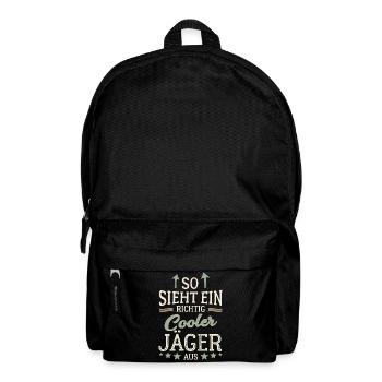 So sieht ein richtig cooler Jäger aus Jagd - Rucksack - Schwarz - Vorne