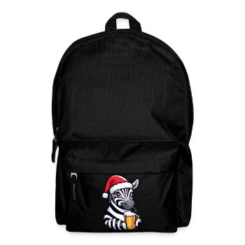 Zebra Christmas Beer Funny - Backpack - black - Front